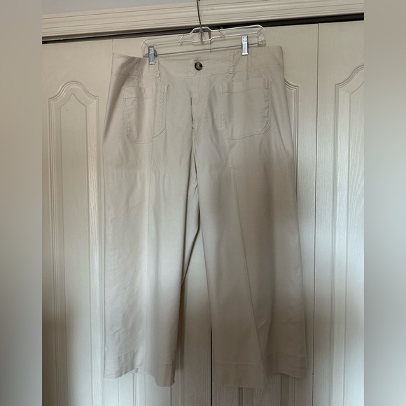 Anthropologie Colette Cropped Wide-Leg Pants Linen Edition by Maeve - Picture 5 of 9